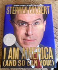 STEPHEN COLBERT SIGNED BOOK 👍 I AM AMERICA & SO CAN YOU! ✅ GREAT BOLD AUTOGRAPH