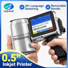 Portable Handheld Inkjet Printer 12.7mm HD Touch Screen 28 Languages