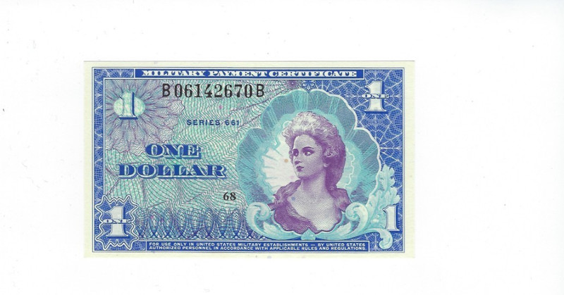 Military Payment Certificate $1,  Series 661