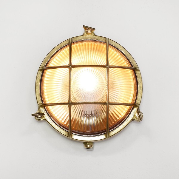 AußEnlampe Wandleuchte Messinglampe Maritim E27 IP64 Garten Haus Schiffslampe-image