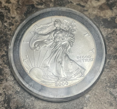 #ad #ad Better Date 2000 American Silver Eagle 1 Troy Oz .999 Fine Silver *086 $74.99
