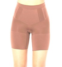 Spanx Women's Solid OnCore Mid-Thigh Shorts Shapewear Size XL Cafe Au Lait