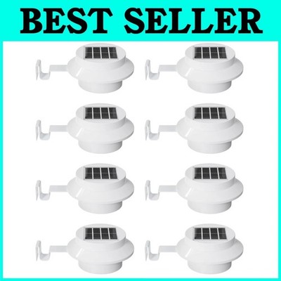 Easy Install Solar Lights - White Deck Garden Path Lamps
