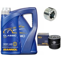 MotoröL Filter Set 10W-40 API 6 Liter + Schraube FüR Fiat Ducato Kasten 1.9 D