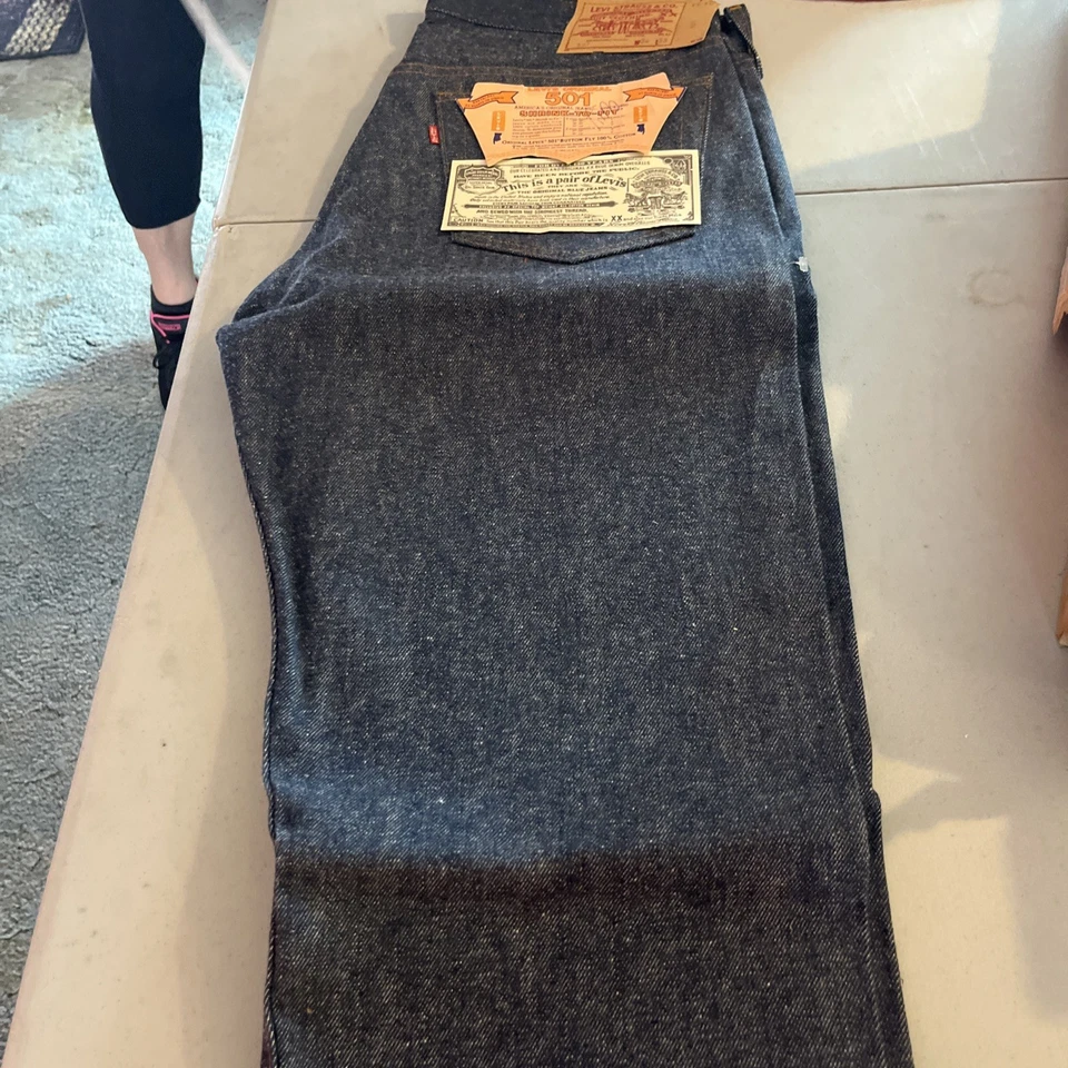 Jeans de pierna recta Levi’s 501 STF RAW DENIM 1987 34x33 RARO vintage años 80 Foto 2 de 4
