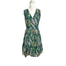 Alfani green & blue wrap animal print midi dress