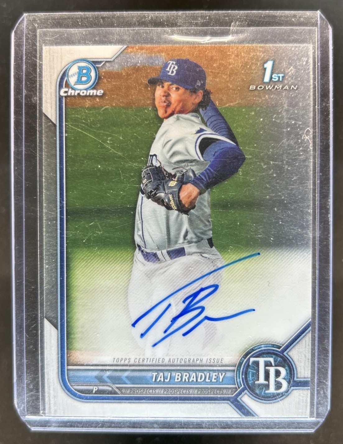 2022 Bowman Taj Bradley Chrome Auto 1st Prospect #CPA-TB Rays