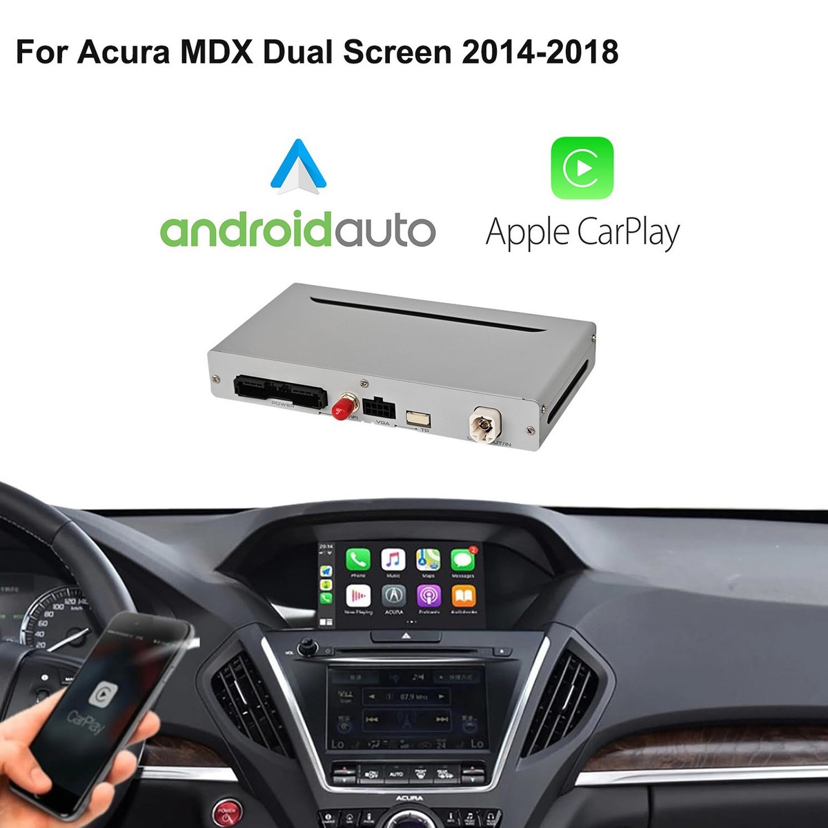Wireless Carplay Android Auto Upgrade Kits For Acura MDX Dual