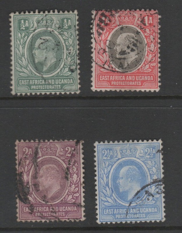 East Africa & Uganda 1903 KEVII Sc 1-4  F/VF Used CV $78
