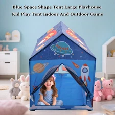 Blue Space Shape Tent Large Playhouse Kid Play Tent Indoor And Outdoor Game