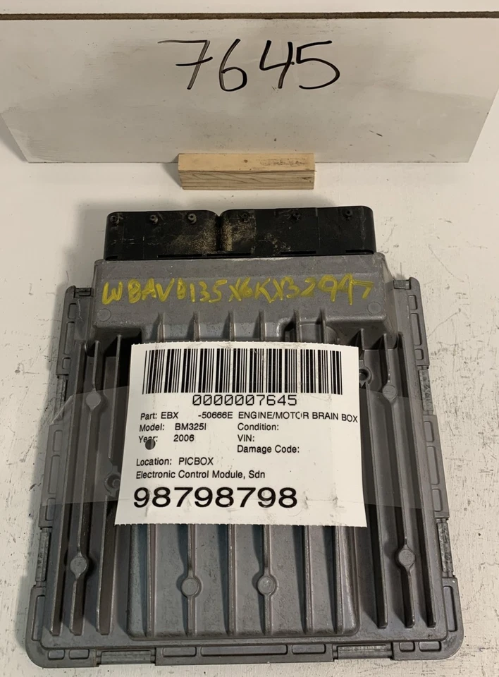Fits 2006-2008 BMW 325I, ECU/ECM, OEM:7553166 - Image 3 of 3
