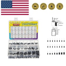 24 Values Electrolytic Capacitor Assortment Kit from 0.1uF to 1000uF 10V 16V ...