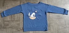 Sonic The Hedgehog Size Youth XS Sweatshirt Blue Raised Sonic Logo Boy s X-Small