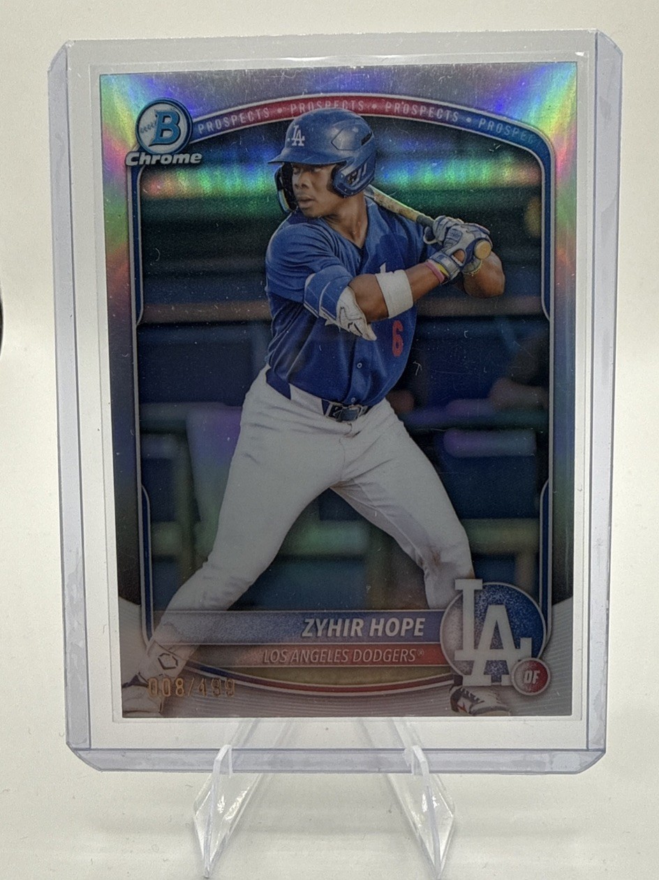 2025 Bowman - Chrome Prospects Zyhir Hope #BCP-2 Refractor /499 (RC)