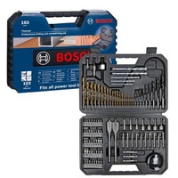 Bosch Professional Bohrer Bit Set 103Tlg. Holz Metall Stein ZubehöR Titanium Box