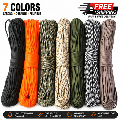 550 Paracord Rope 7 Strand 4mm Parachute Cord Outdoor Camping Survival Lanyard