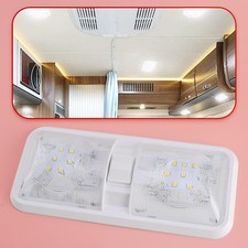 LED Double Dome Light Ceiling Fixture Light For RV Camper Trailer Marine