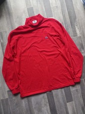 VTG Izod Lacoste Turtleneck Sweater Mens XL Red USA Made Pullover 100 Cotton