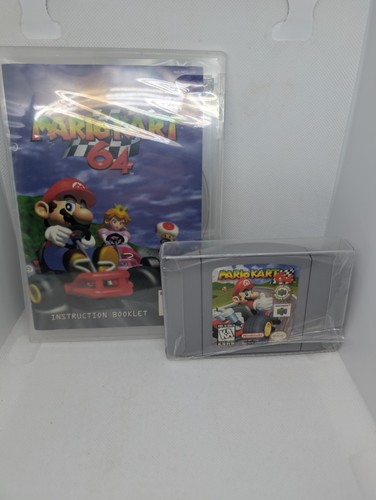 Mario Kart 64 Jugadores Elección Con Manual N64 Auténtico Cartucho Probado Limpio