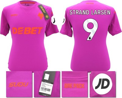 Neu mit Etikett 2024/2025 Wölfe F.C. SUDU THIRD SHIRT STRAND LARSEN 9 XL