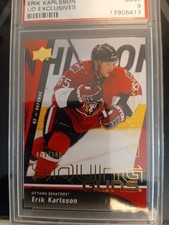 2009 Upper Deck #210 Erik Karlsson Young Guns EXCLUSIVES Rookie POP 4 Wow 👍🔥🚨