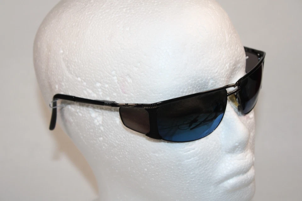 POLICÍA mod. 2247 Gafas de sol vintage lentes laterales laterales envoltura espejo azul, Foto 3 de 4