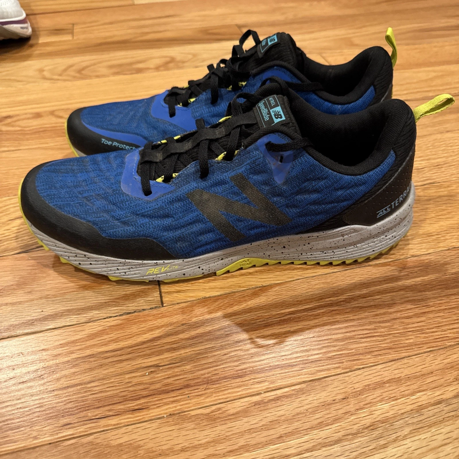 New Balance Nitrel v3 Trail Shoes, MTNTRLC3, Blue/Black/Yellow, Men's Size 12
