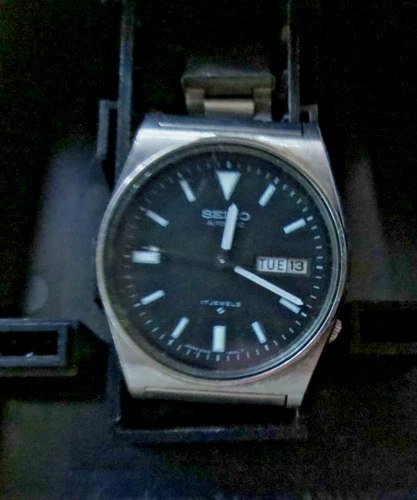 Seiko 6309-9049 Vintage Black dial Automatic 17 Jewel Day Date Men's Watch