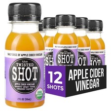 Organic Apple Cider Vinegar Shots w/ Ginger Turmeric, 12x2oz