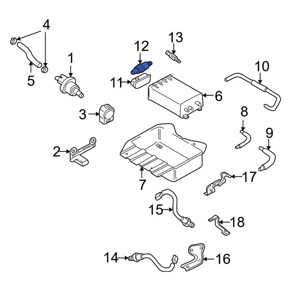 For Hyundai Sonata 1999-2005 Hyundai 2891022040 Vapor Canister Purge Solenoid Foto 4 de 4