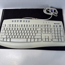 Microsoft Internet Keyboard PS/2 Wired RT9443 Good Working Condition Vintage
