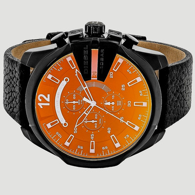 New DZ4323 Diesel Men's Mega chief  Chronograph Black Dial Watch / NO BOX .