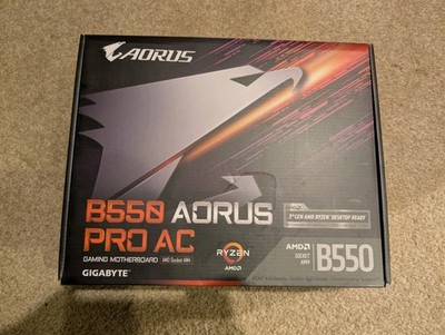 GIGABYTE B550 AORUS PRO AC Motherboard with AM4 Socket DDR4 ATX Form Factor. New