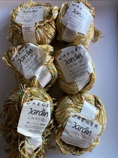 Jaeger Jardin Yarn, Shade 542, 6 x 50g Balls, Gold, Pink, Blue, Vintage 