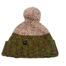 Buff Hat Beanie Womens Medium Knit Pom Pom PrimaLoft Fleece Lined Winter Warm