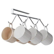 Stylish Mug Hooks for Under Cabinet Coffee Cup Storage and Organization