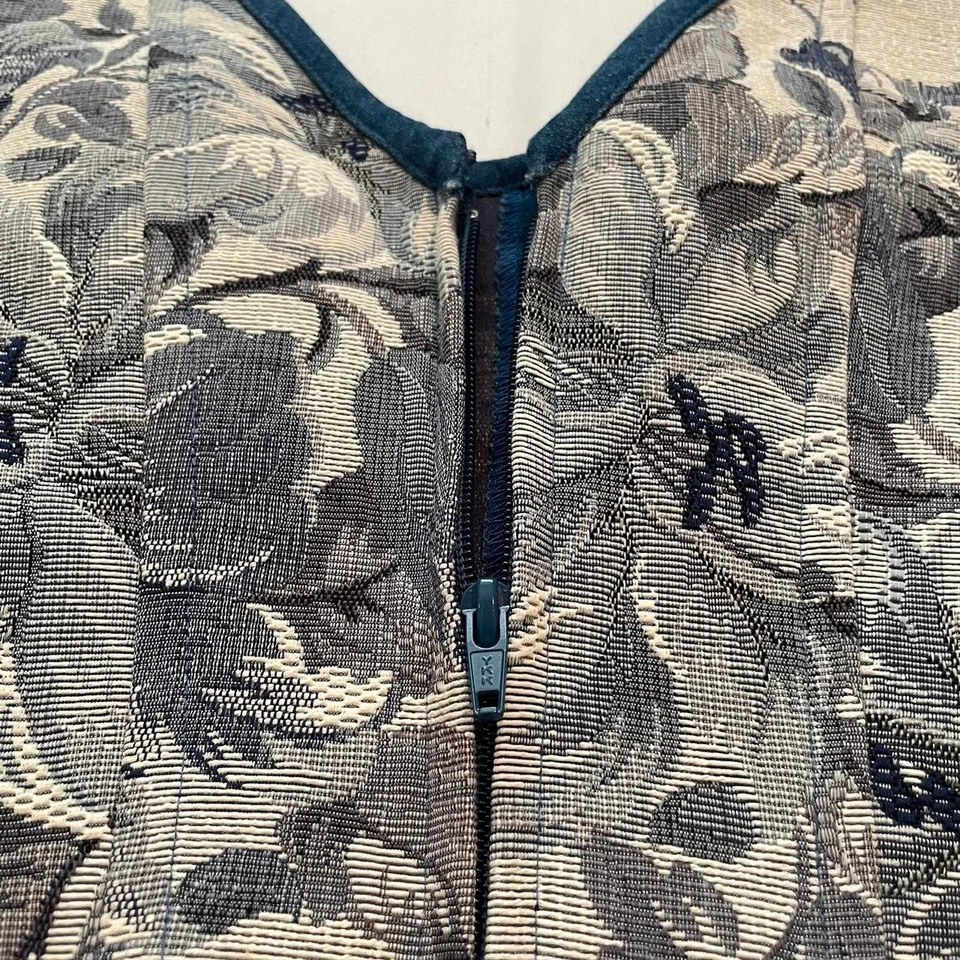 Vintage 1990s Tadashi Shoji Floral Corset Top  With Boning And Zipper - Image 3 of 4