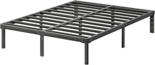 12 Inch King Size Metal Platform Bed Frame W/ Heavy-Duty Steel Slat Support No