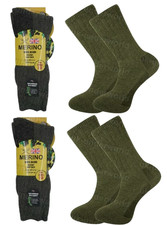 Mens Thermal Socks 2.8 Tog Military Army 2 Pairs Warm Hiking Walking Work Boots