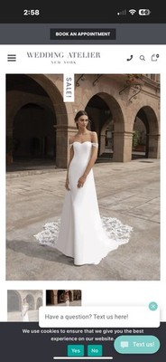 Pronovias Syrinx Wedding Dress Size 12 NEW with Tags Retails For $3000