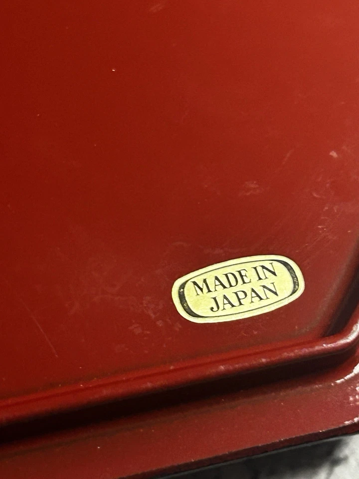 Bandeja para servir japonesa media luna negra roja dorada luna/bandeja antideslizante floral Foto 2 de 4