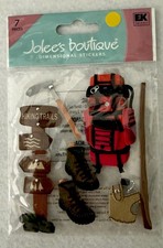 Jolee s Hiking Trip Backpack Boots Canteen Trails 7 Piece Scrapbooking Set NIP