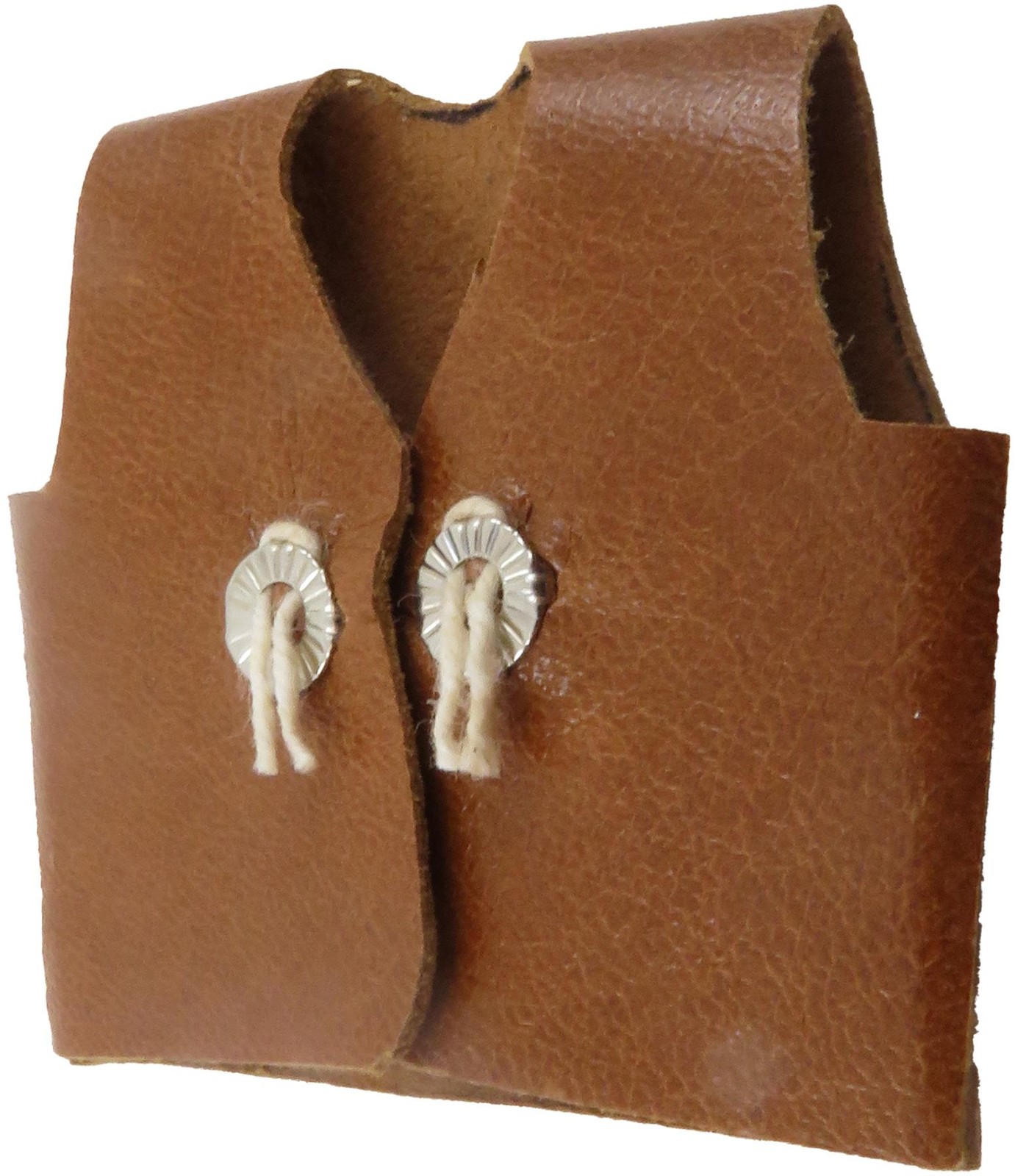 Dolls House Leather Vest Cowboy Western Waistcoat Jacket Ranch Stable Accessory