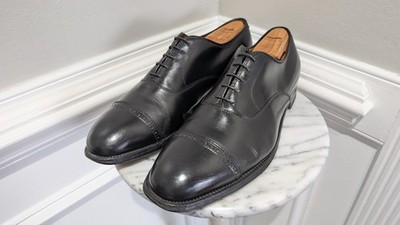 Alden 901 Black Calfskin Perforated Straight Tip Bal | Alden Model