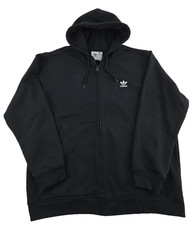 Adidas Hoodie Trefoil Zip Up Hoodie Black Heavyweight Size 2XL