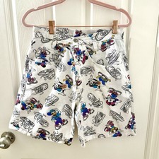 Vintage Disney Mickey Unlimited Shorts - White Mickey And Friends - Size Med