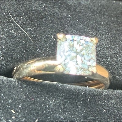 IGI 14K Yellow Gold Lab-Grown Cushion Diamond Solitaire Ring Sz 7 1.50ct D VS2