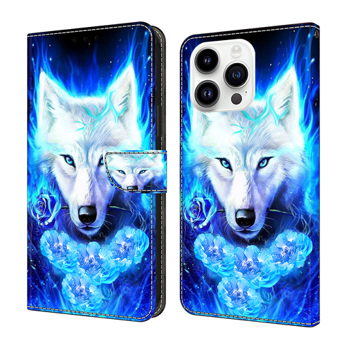 Magnetic Cool Wolf Card Wallet Bag Case Flip Stand Cover Purse For Various Phone