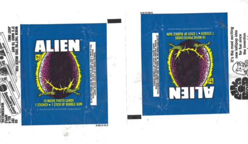 1979 Topps Alien Wax Pack Wrapper lot of 2 - Picture 1 of 1