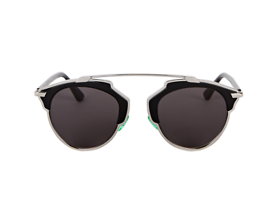 DIOR DiorSoReal Black Silver Brow Bar 48mm Sunglasses R2409 | eBay